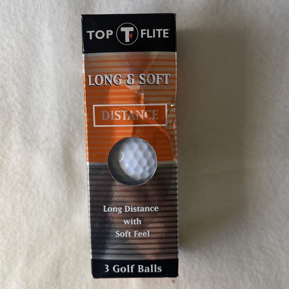 3 TOP T FLITE LONG & SOFT GOLF BALLS LONG DISTANCE #3 Vista NEW